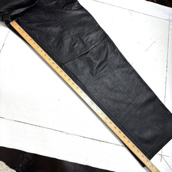Wilson Leather M. Julian Pants Blk Moto Biker Pants 36 X 33 Vintage - Picture 13 of 15